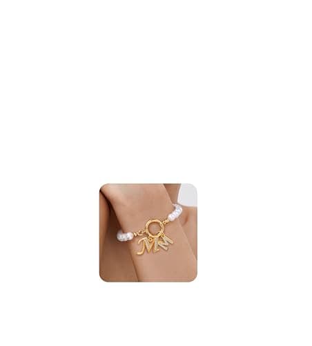 Dainty Gold Pearl Bracelets for Women, Mothers, Bridesmaids