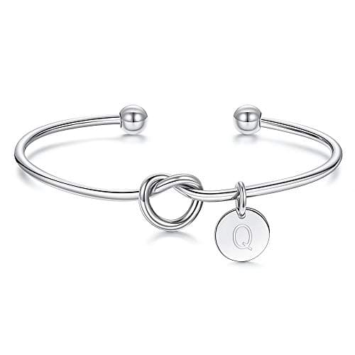 Ursteel Bridesmaids Gifts: Tie The Knot Bracelet with Initial
