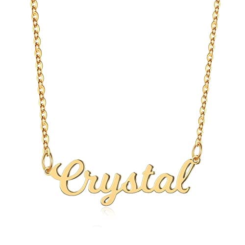 Personalized 14K Gold Plated Name Necklace - Customized Jewelry Gifts for Women