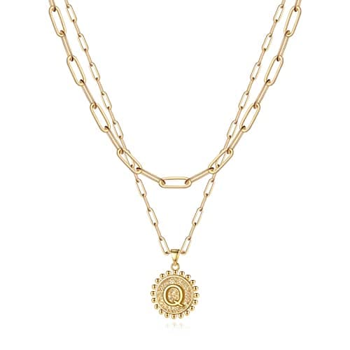 Yoosteel Gold Initial Necklaces for Women