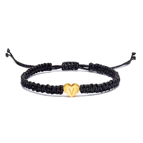Initial Bracelets for Women - 26 Letter Charms Bracelet Handmade Jewelry Gift for Mom Daughter