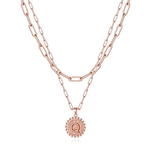 Yoosteel Gold Initial Necklaces for Women