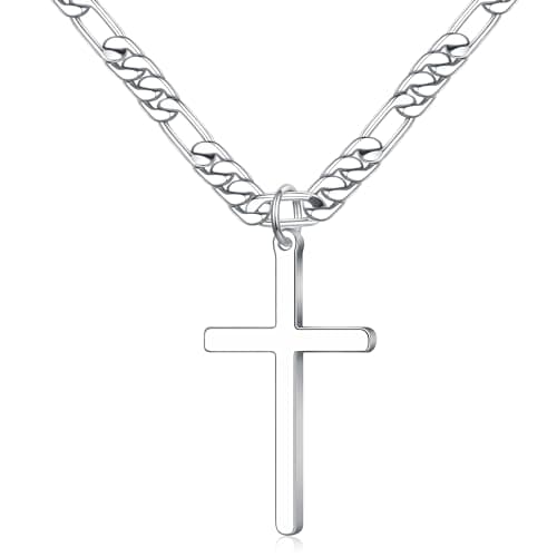Premium Sterling Silver Cross Necklace for Men and Women