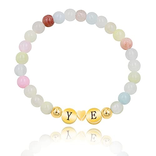 Personalized Name Bracelet with Natural Pearl and Afghan Jade for Women