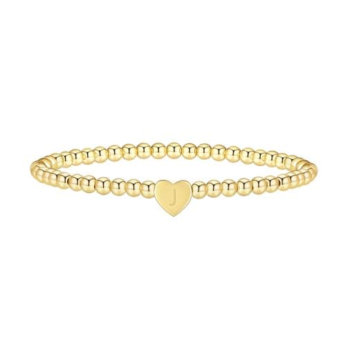 Personalized Name Bracelet - MARYLAX Gold Beaded Bracelets for Women