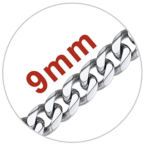 Refined Title: Stainless Steel Miami Cuban Link Chain for Men and Women, 3/6/9/12mm Width, 18-30 Inch Length