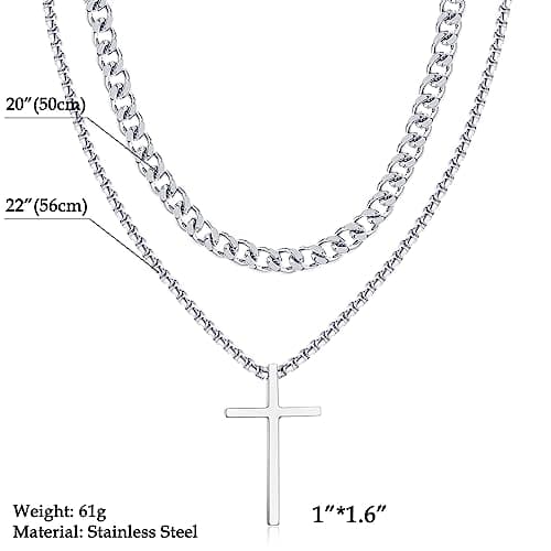 Men's Stainless Steel Cross Necklace