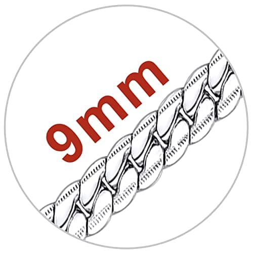 Refined Title: Stainless Steel Miami Cuban Link Chain for Men and Women, 3/6/9/12mm Width, 18-30 Inch Length