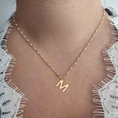 Ursteel Gold Initial Necklace for Women