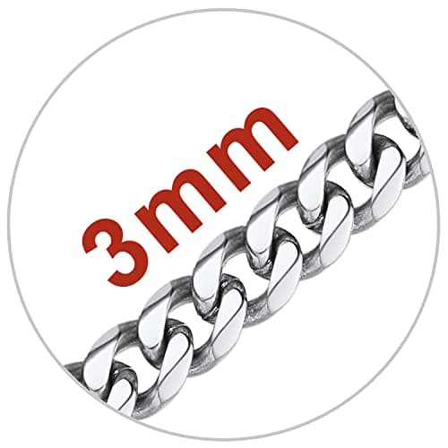 Refined Title: Stainless Steel Miami Cuban Link Chain for Men and Women, 3/6/9/12mm Width, 18-30 Inch Length