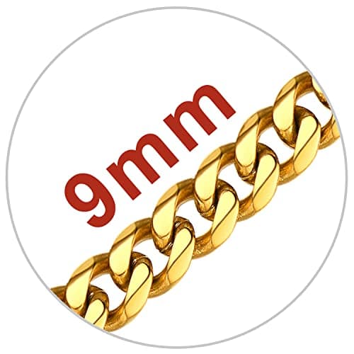 Refined Title: Stainless Steel Miami Cuban Link Chain for Men and Women, 3/6/9/12mm Width, 18-30 Inch Length