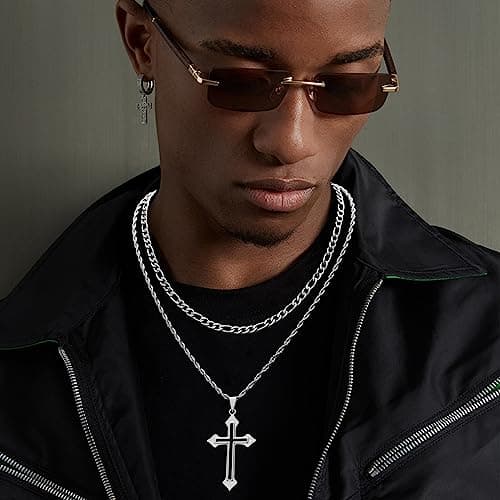 Men's Stainless Steel Cross Necklace