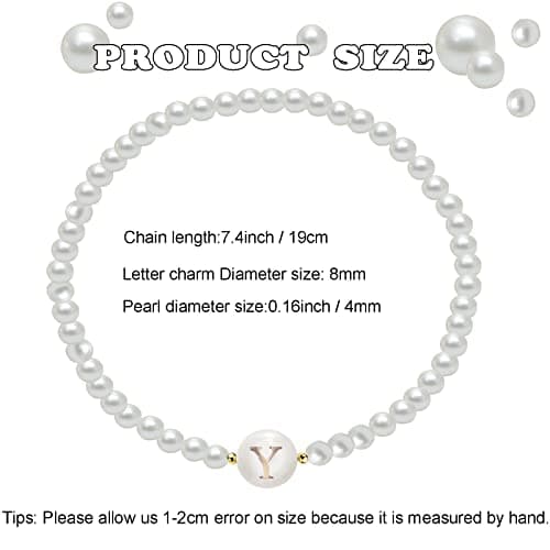Dainty Gold Initial Bracelets for Women, Personalized Gifts