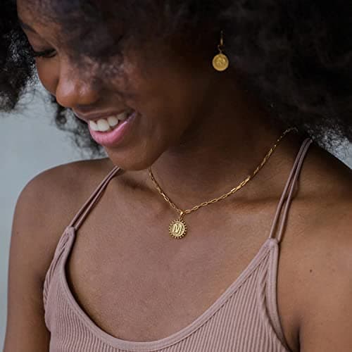 Yoosteel Gold Initial Necklaces for Women
