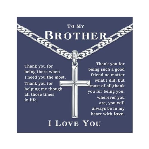 Ursteel S925 Sterling Silver Cross Necklace for Men and Women