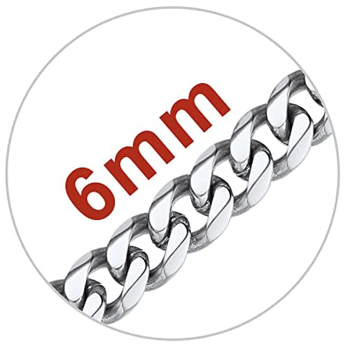 Refined Title: Stainless Steel Miami Cuban Link Chain for Men and Women, 3/6/9/12mm Width, 18-30 Inch Length