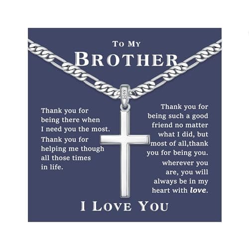 Ursteel 925 Sterling Silver Cross Necklace for Men and Women