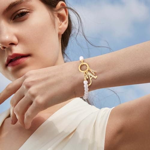 Dainty Gold Pearl Bracelets for Women, Mothers, Bridesmaids