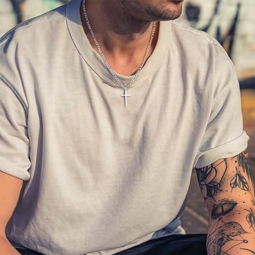 Premium Sterling Silver Cross Necklace for Men and Women