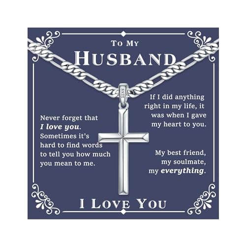 Ursteel S925 Sterling Silver Cross Necklace for Men and Women