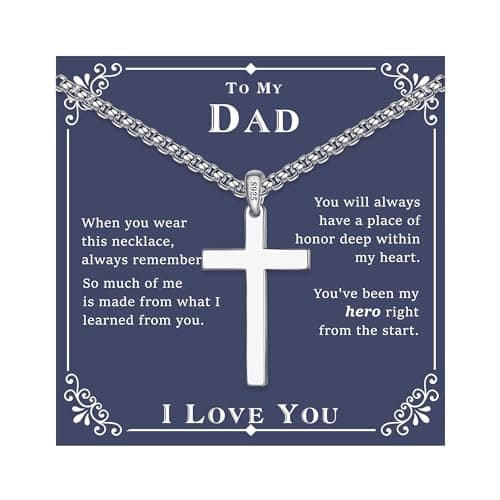 S925 Sterling Silver Cross Necklace for Men & Women
