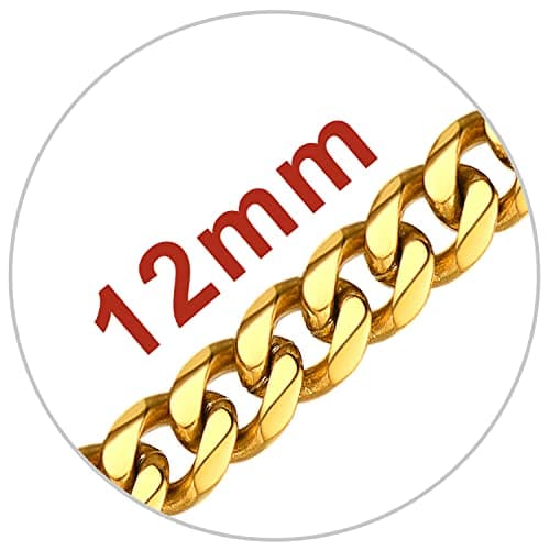 Refined Title: Stainless Steel Miami Cuban Link Chain for Men and Women, 3/6/9/12mm Width, 18-30 Inch Length