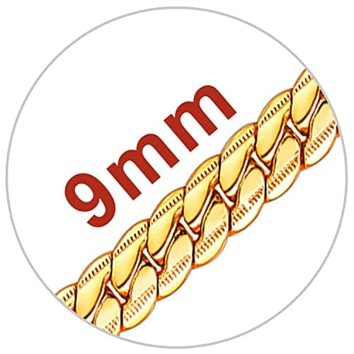 Refined Title: Stainless Steel Miami Cuban Link Chain for Men and Women, 3/6/9/12mm Width, 18-30 Inch Length