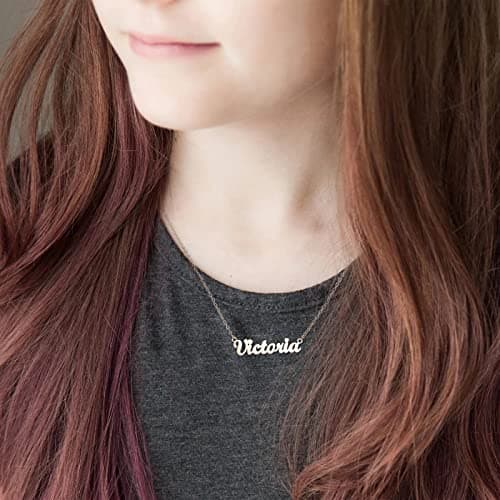 Personalized 14K Gold Plated Name Necklace - Customized Jewelry Gifts for Women
