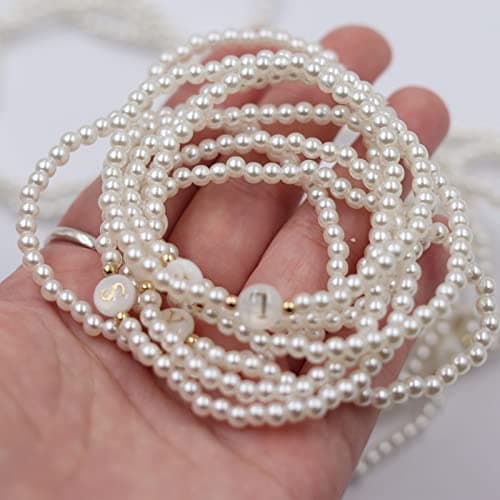 Dainty Gold Initial Bracelets for Women, Personalized Gifts