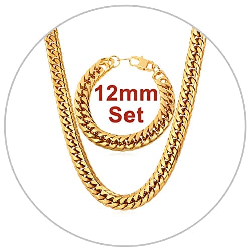 Refined Title: Stainless Steel Miami Cuban Link Chain for Men and Women, 3/6/9/12mm Width, 18-30 Inch Length