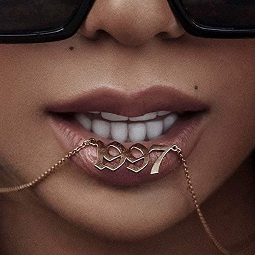 Ursteel Personalized Birth Year Necklace, 18K Gold Plated