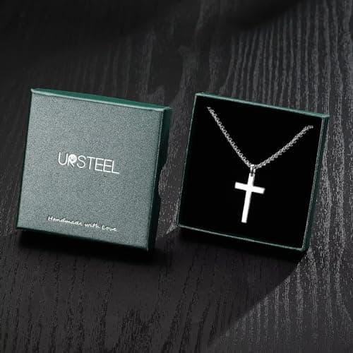 S925 Sterling Silver Cross Necklace for Men & Women