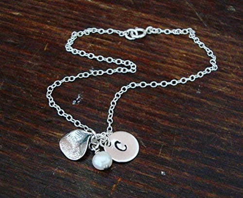 Silver Initial Bracelet for Women