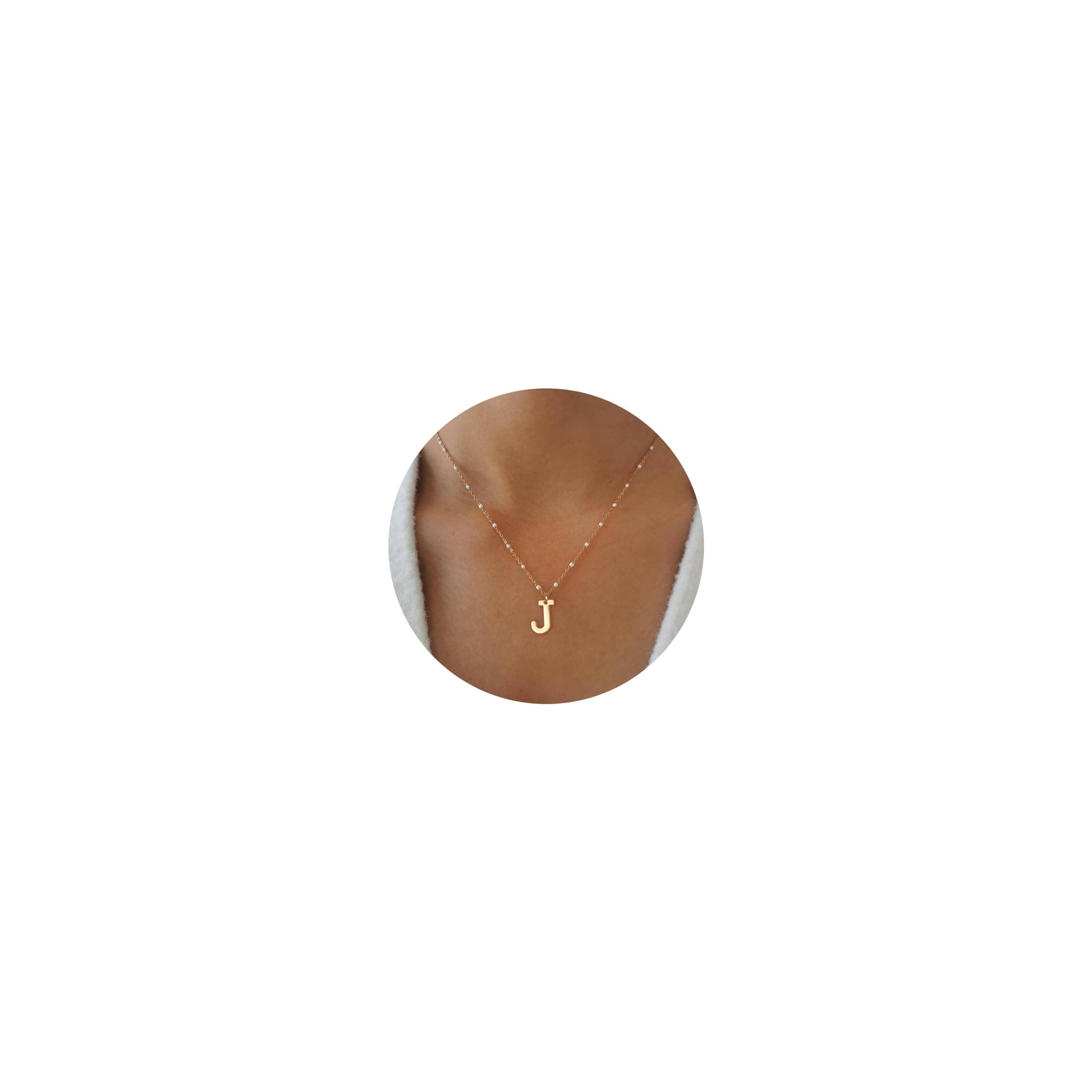 Ursteel Gold Initial Necklace for Women