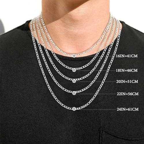 Ursteel 925 Sterling Silver Cross Necklace for Men and Women