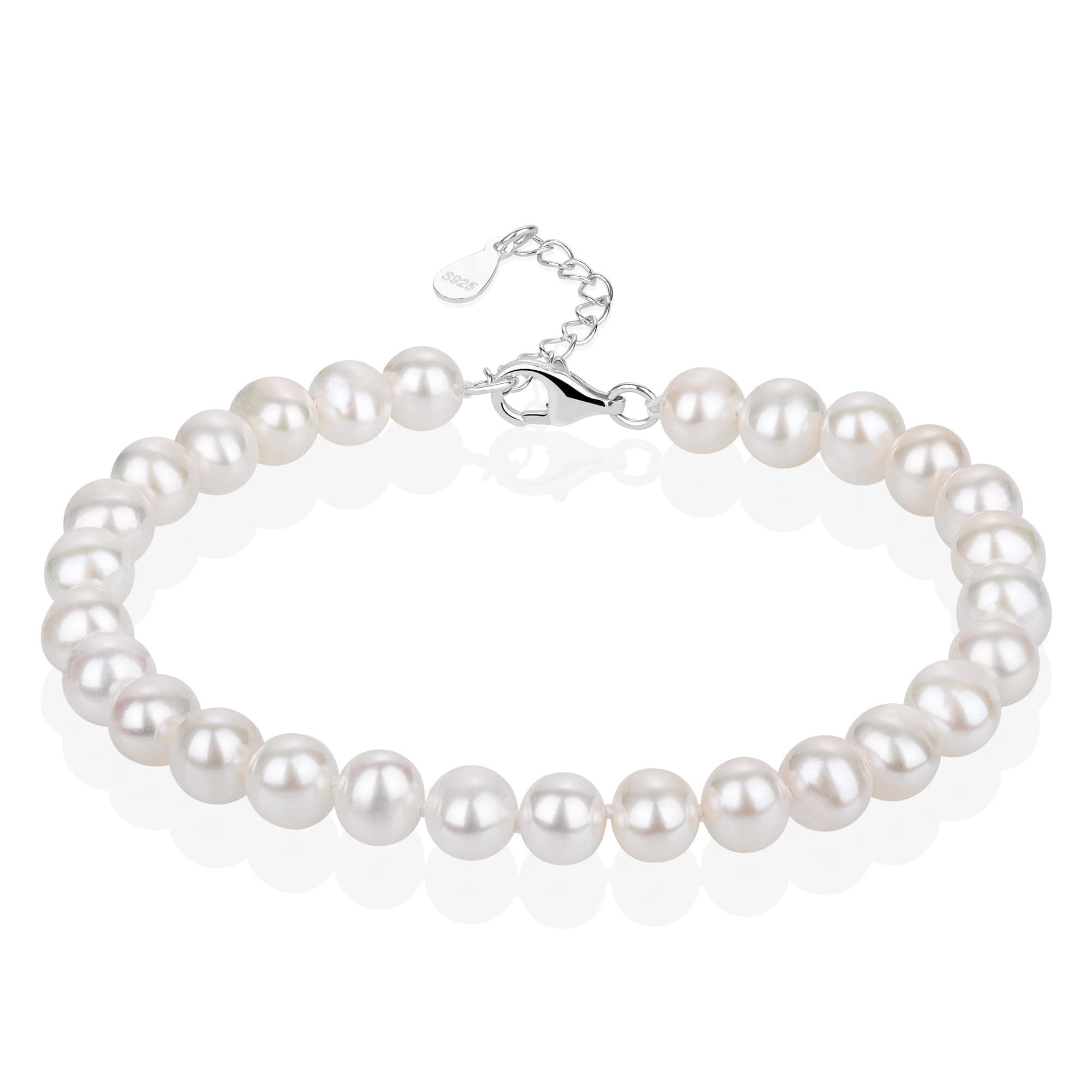 Pearlsays Natural Pearl Bracelets for Women 925 Sterling Silver