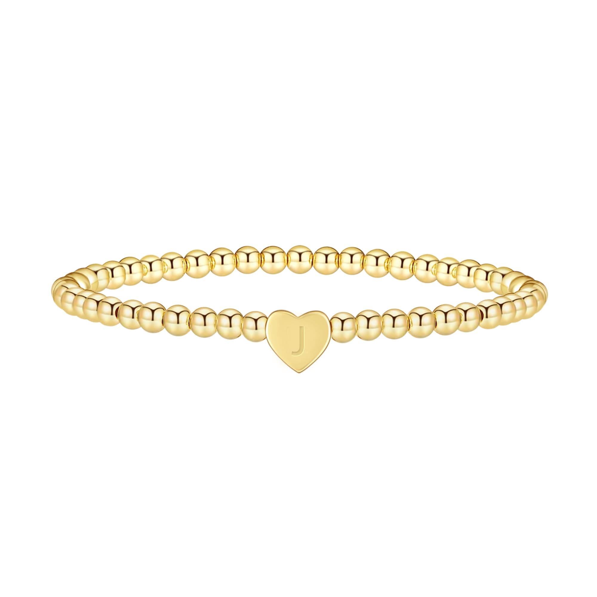 Personalized Name Bracelet - MARYLAX Gold Beaded Bracelets for Women